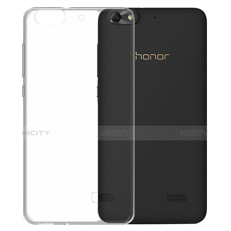 Huawei Honor 4C用極薄ソフトケース シリコンケース 耐衝撃 全面保護 クリア透明 T03 ファーウェイ クリア
