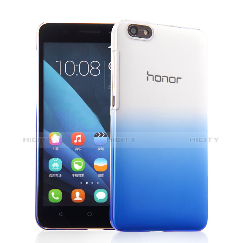 Huawei Honor 4X用ハードケース グラデーション 勾配色 クリア透明 ファーウェイ ネイビー