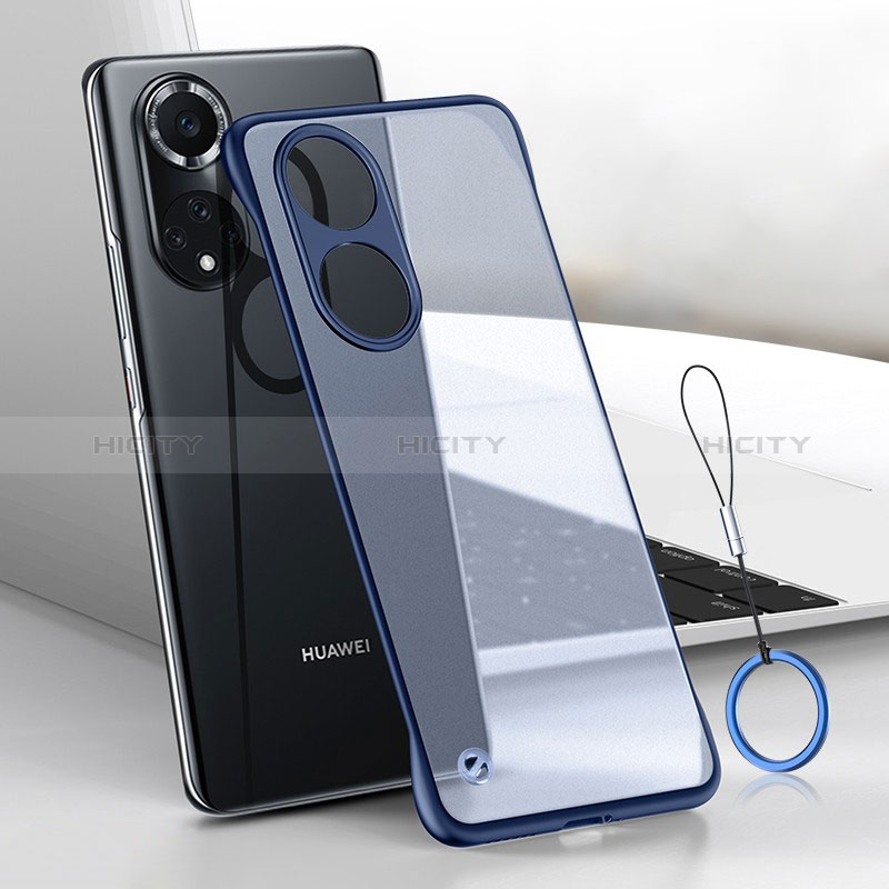 Huawei Honor 50 Pro 5G用ハードカバー クリスタル クリア透明 フレームレス H02 ファーウェイ ネイビー