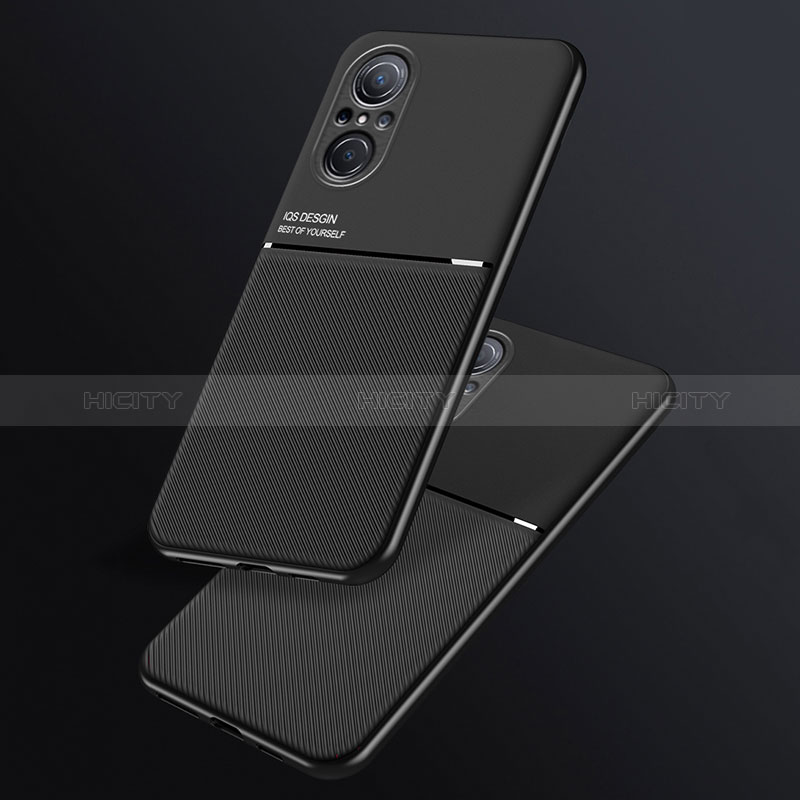 Huawei Honor 50 SE 5G用極薄ソフトケース シリコンケース 耐衝撃 全面保護 マグネット式 バンパー D01 ファーウェイ ブラック