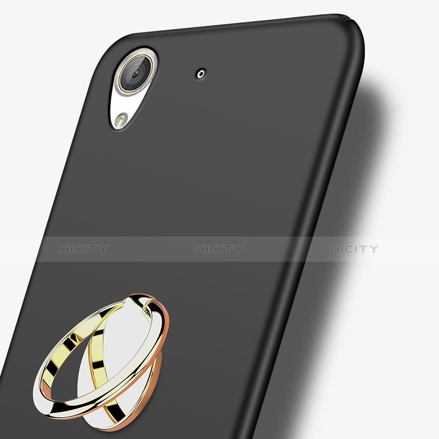 Huawei Honor 5A用ハードケース プラスチック 質感もマット アンド指輪 A03 ファーウェイ ブラック