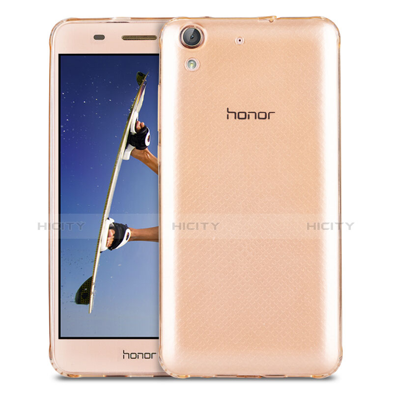 Huawei Honor 5A用極薄ソフトケース シリコンケース 耐衝撃 全面保護 クリア透明 カバー ファーウェイ ゴールド