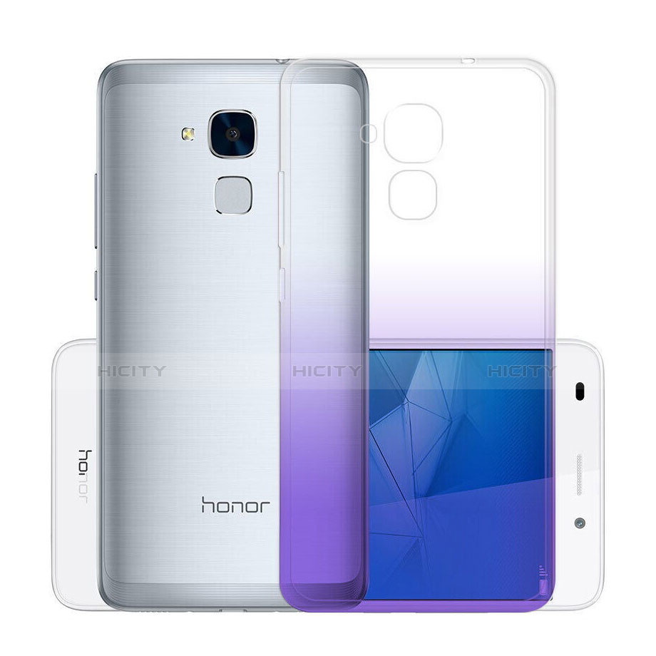 Huawei Honor 5C用極薄ソフトケース グラデーション 勾配色 クリア透明 ファーウェイ パープル