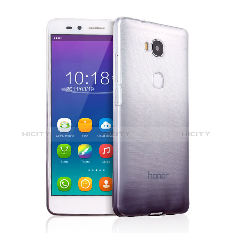 Huawei Honor 5X用極薄ソフトケース グラデーション 勾配色 クリア透明 ファーウェイ グレー