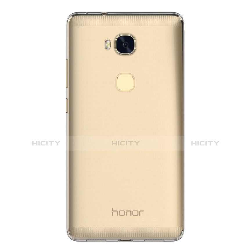 Huawei Honor 5X用極薄ソフトケース シリコンケース 耐衝撃 全面保護 クリア透明 T03 ファーウェイ クリア