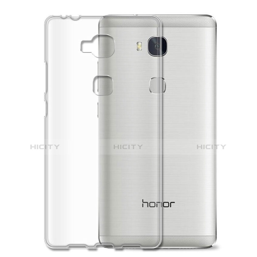 Huawei Honor 5X用極薄ソフトケース シリコンケース 耐衝撃 全面保護 クリア透明 T05 ファーウェイ クリア