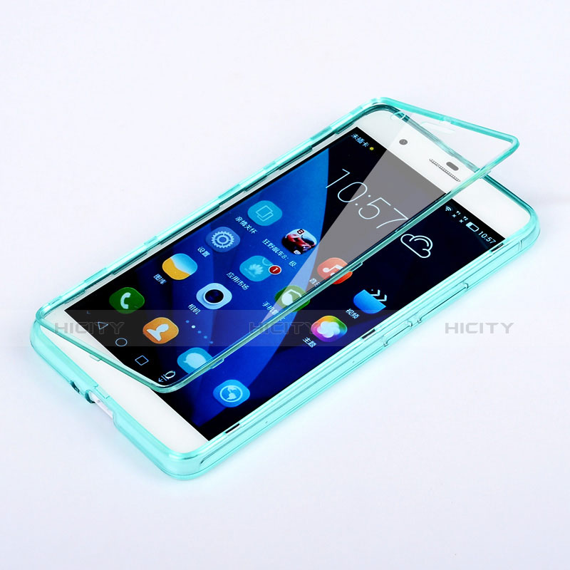 Huawei Honor 6 Plus用ソフトケース フルカバー クリア透明 ファーウェイ ブルー