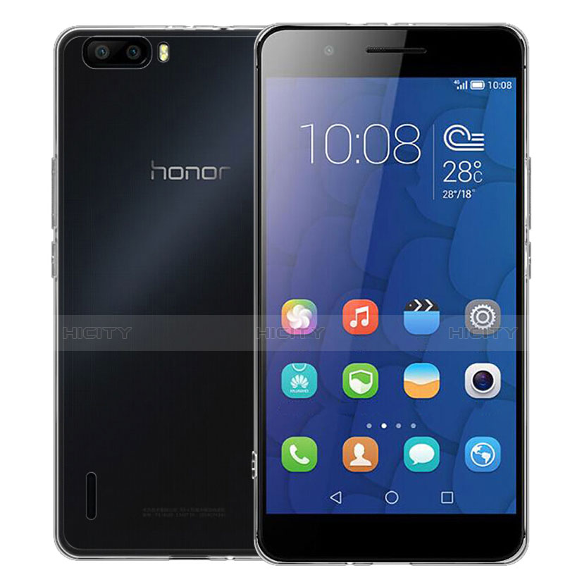 Huawei Honor 6 Plus用極薄ソフトケース シリコンケース 耐衝撃 全面保護 クリア透明 T02 ファーウェイ クリア