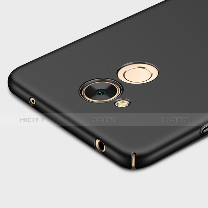 Huawei Honor 6A用ハードケース プラスチック 質感もマット アンド指輪 ファーウェイ ブラック