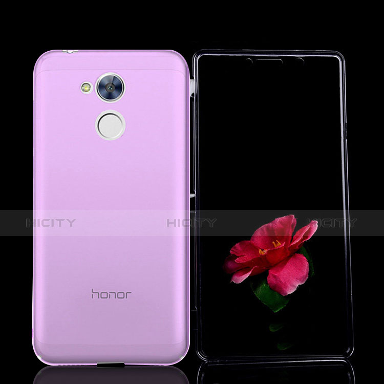 Huawei Honor 6A用ソフトケース フルカバー クリア透明 フリップ ファーウェイ 