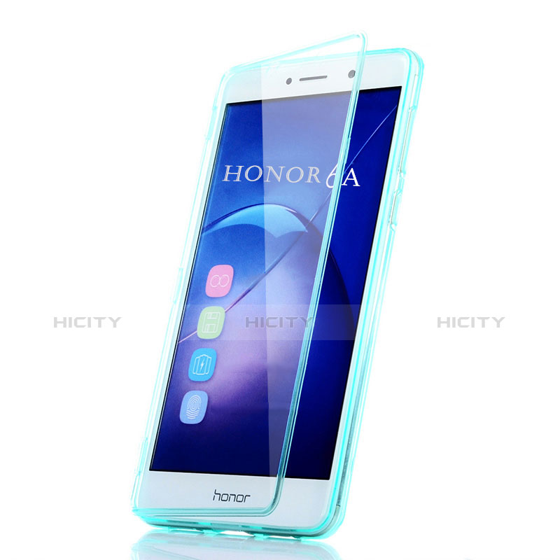 Huawei Honor 6A用ソフトケース フルカバー クリア透明 フリップ ファーウェイ 