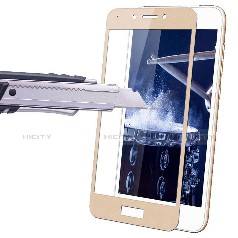 Huawei Honor 6A用強化ガラス フル液晶保護フィルム ファーウェイ ゴールド