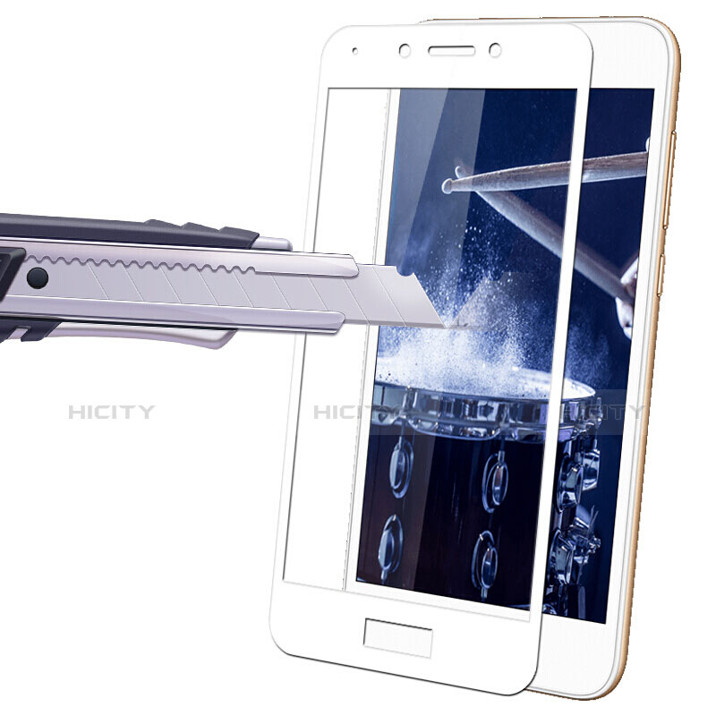 Huawei Honor 6A用強化ガラス フル液晶保護フィルム ファーウェイ ホワイト