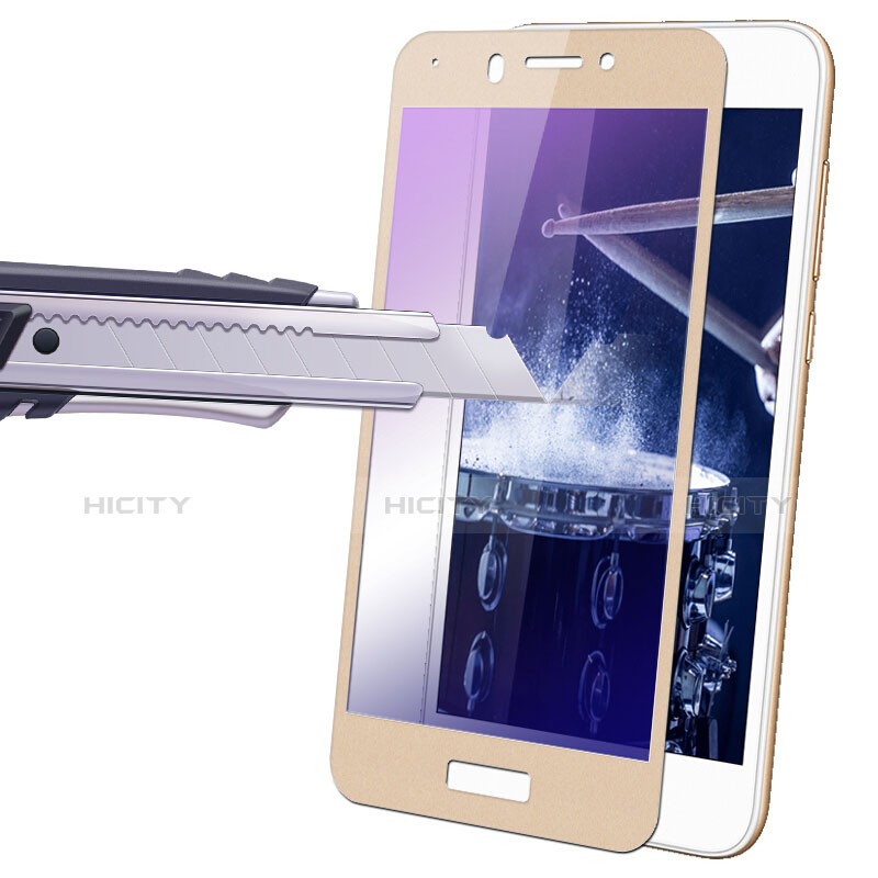 Huawei Honor 6A用強化ガラス フル液晶保護フィルム F01 ファーウェイ ゴールド