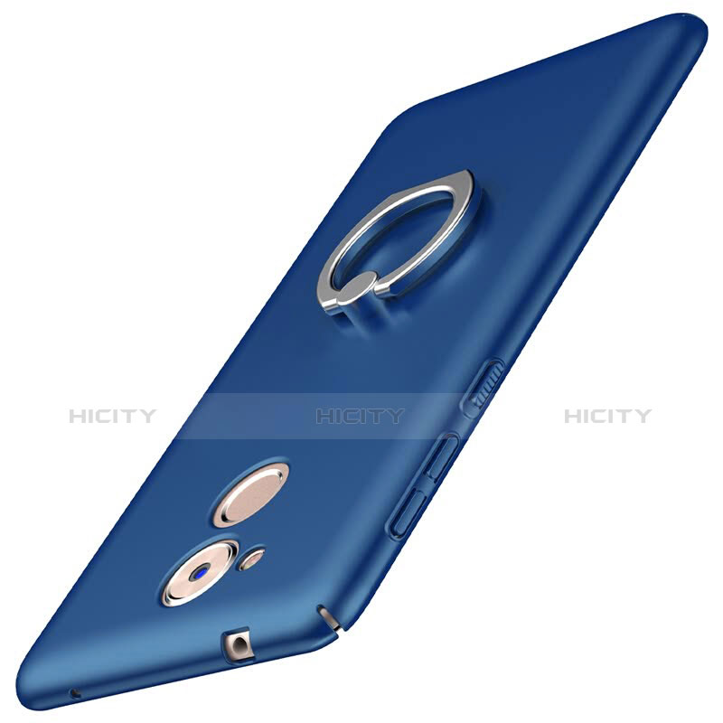 Huawei Honor 6C用ハードケース プラスチック 質感もマット アンド指輪 A01 ファーウェイ ネイビー