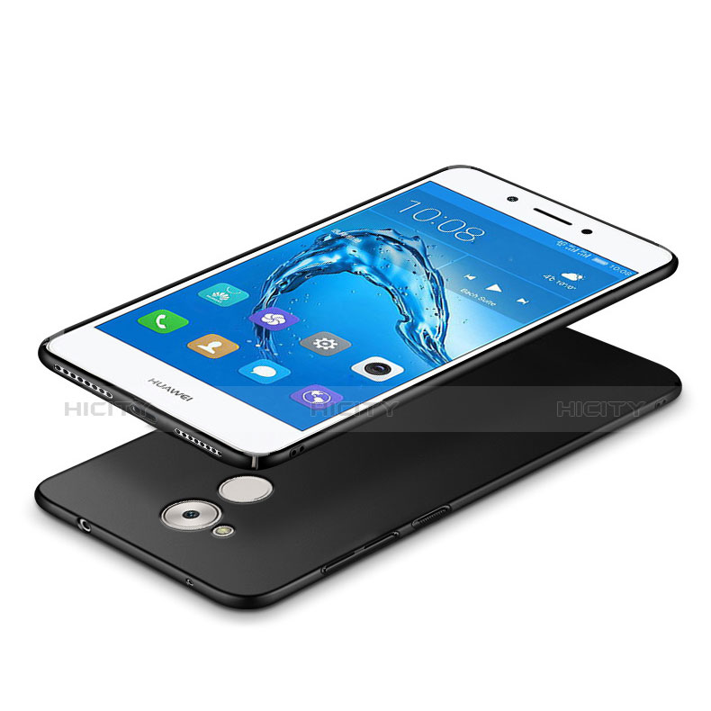Huawei Honor 6C用ハードケース プラスチック 質感もマット アンド指輪 A02 ファーウェイ ブラック
