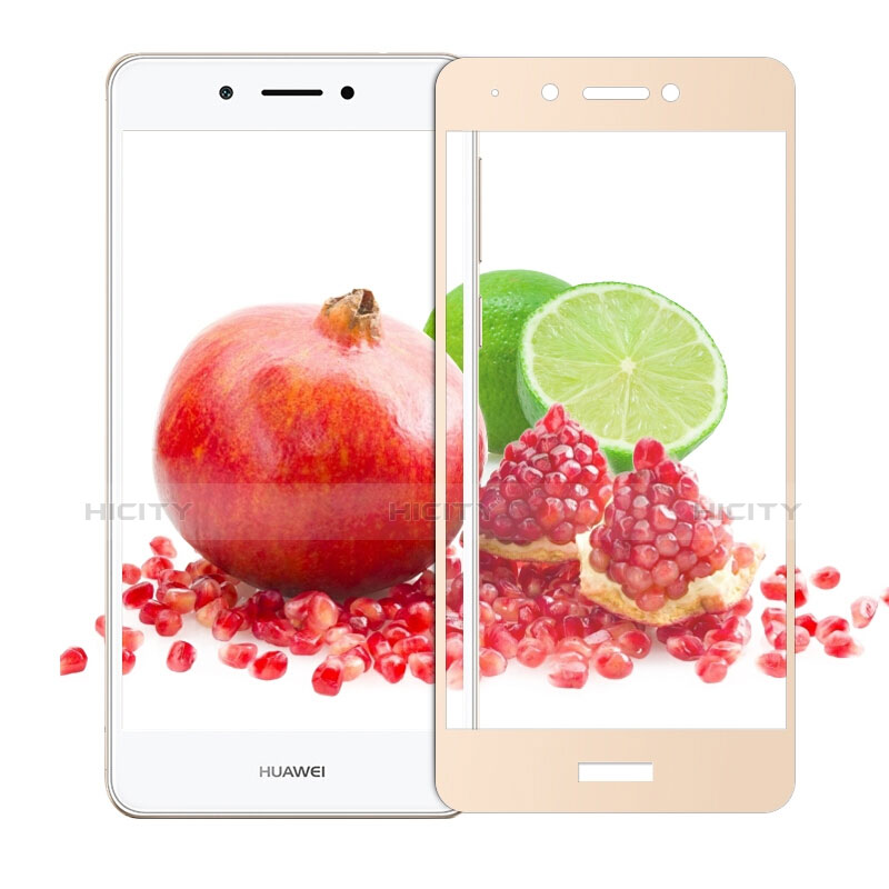 Huawei Honor 6C用強化ガラス フル液晶保護フィルム F02 ファーウェイ ゴールド