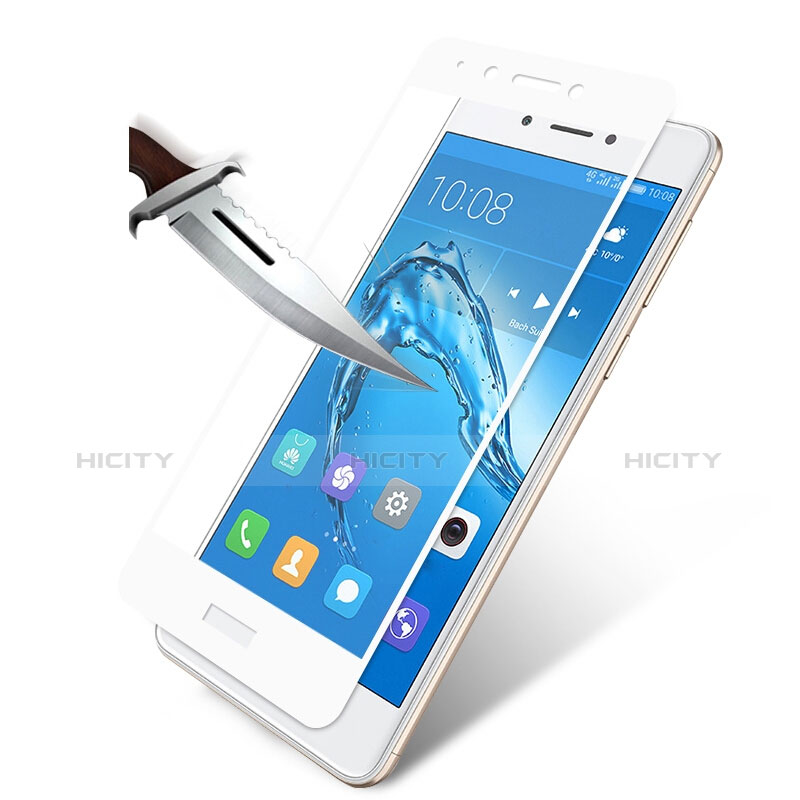 Huawei Honor 6C用強化ガラス フル液晶保護フィルム F02 ファーウェイ ホワイト