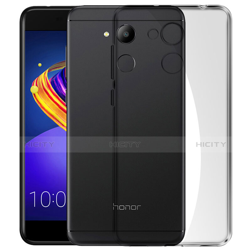 Huawei Honor 6C Pro用極薄ソフトケース シリコンケース 耐衝撃 全面保護 クリア透明 ファーウェイ グレー