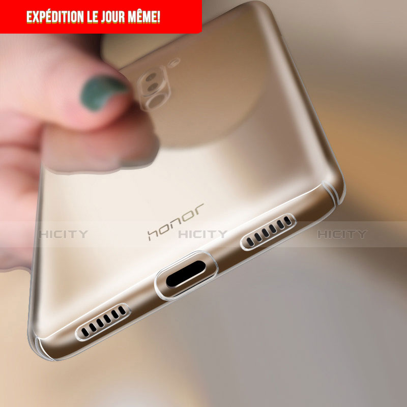 Huawei Honor 6X用極薄ソフトケース シリコンケース 耐衝撃 全面保護 クリア透明 T05 ファーウェイ クリア