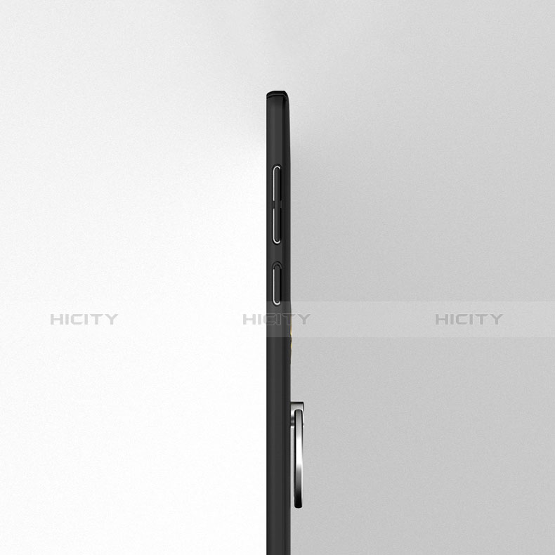 Huawei Honor 6X用ハードケース プラスチック 質感もマット アンド指輪 A07 ファーウェイ ブラック