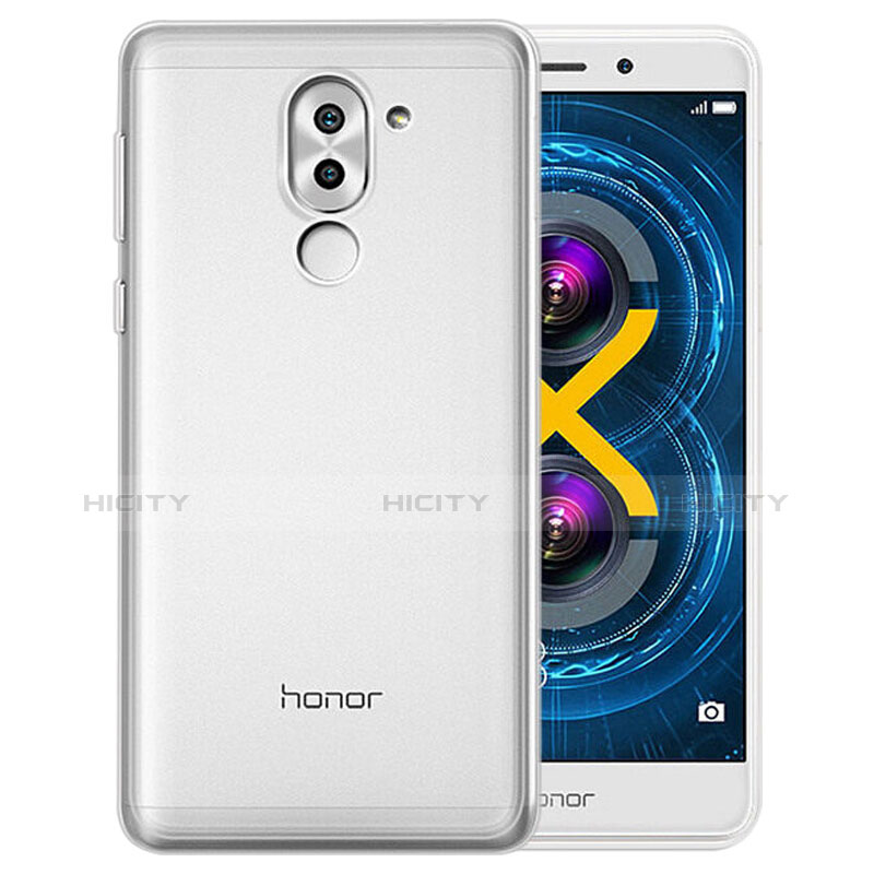 Huawei Honor 6X用極薄ソフトケース シリコンケース 耐衝撃 全面保護 クリア透明 ファーウェイ クリア