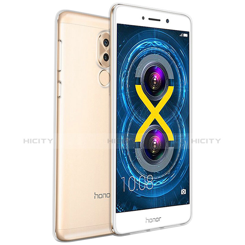 Huawei Honor 6X用極薄ソフトケース シリコンケース 耐衝撃 全面保護 クリア透明 ファーウェイ クリア