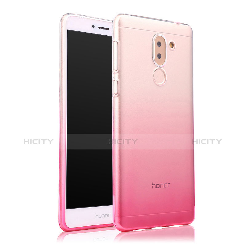 Huawei Honor 6X用極薄ソフトケース グラデーション 勾配色 クリア透明 ファーウェイ ピンク