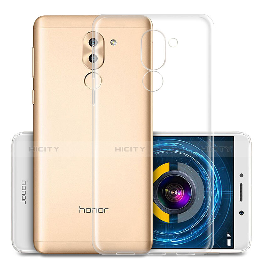 Huawei Honor 6X用極薄ソフトケース シリコンケース 耐衝撃 全面保護 クリア透明 T01 ファーウェイ クリア