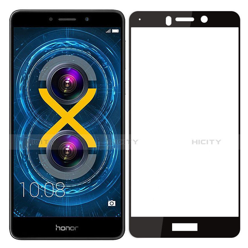 Huawei Honor 6X用強化ガラス フル液晶保護フィルム ファーウェイ ブラック