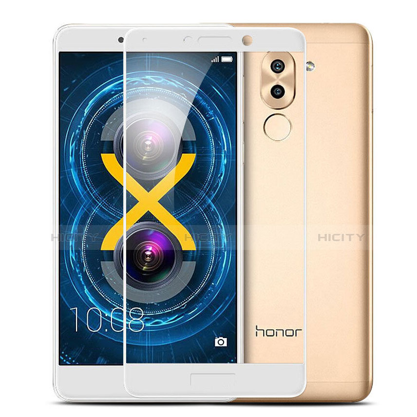 Huawei Honor 6X用強化ガラス フル液晶保護フィルム ファーウェイ ホワイト