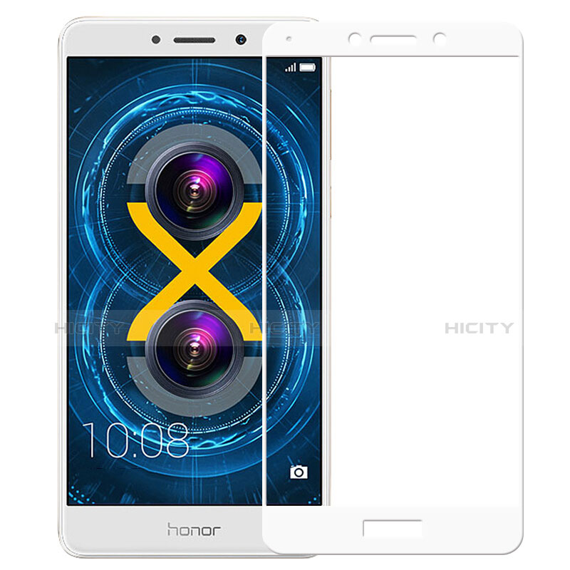Huawei Honor 6X用強化ガラス フル液晶保護フィルム F01 ファーウェイ ホワイト