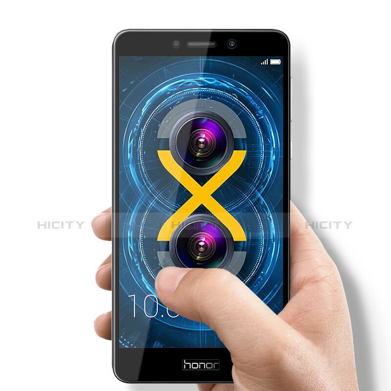 Huawei Honor 6X用強化ガラス フル液晶保護フィルム F02 ファーウェイ ブラック