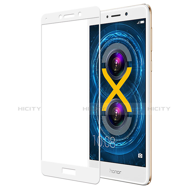 Huawei Honor 6X Pro用強化ガラス フル液晶保護フィルム F01 ファーウェイ ホワイト