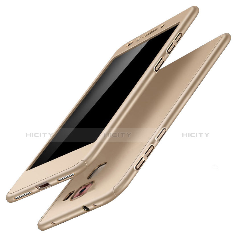 Huawei Honor 7用ハードケース プラスチック 質感もマット 前面と背面 360度 フルカバー ファーウェイ ゴールド