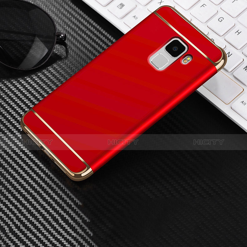 Huawei Honor 7 Dual SIM用ケース 高級感 手触り良い アルミメタル 製の金属製 ファーウェイ レッド
