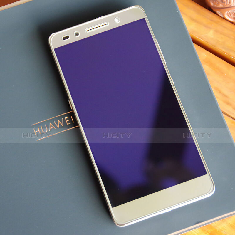 Huawei Honor 7 Dual SIM用アンチグレア ブルーライト 強化ガラス 液晶保護フィルム ファーウェイ ネイビー