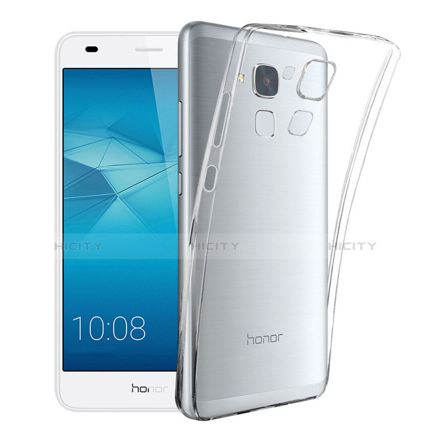 Huawei Honor 7 Lite用極薄ソフトケース シリコンケース 耐衝撃 全面保護 クリア透明 T02 ファーウェイ クリア