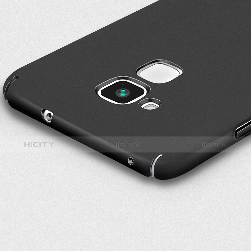 Huawei Honor 7 Lite用ハードケース プラスチック 質感もマット アンド指輪 ファーウェイ ブラック