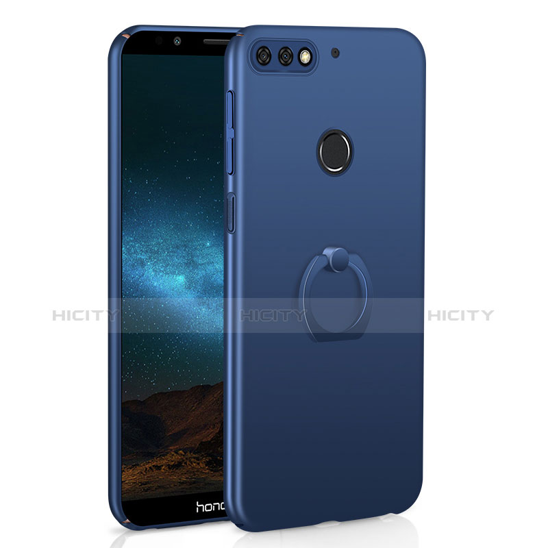 Huawei Honor 7C用ハードケース プラスチック 質感もマット アンド指輪 A03 ファーウェイ ネイビー