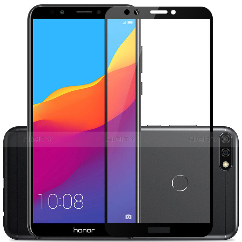 Huawei Honor 7C用強化ガラス フル液晶保護フィルム F04 ファーウェイ ブラック