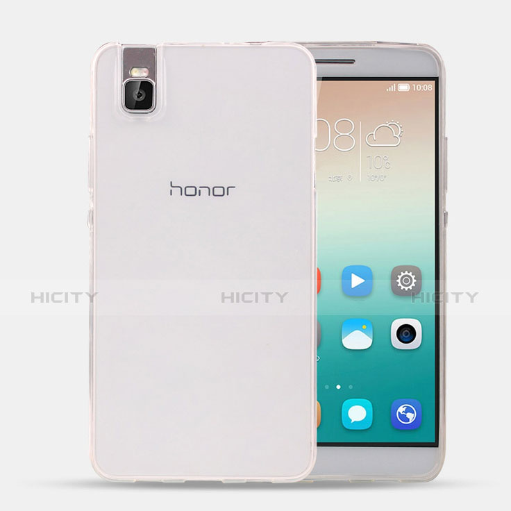 Huawei Honor 7i shot X用極薄ソフトケース シリコンケース 耐衝撃 全面保護 クリア透明 T07 ファーウェイ クリア