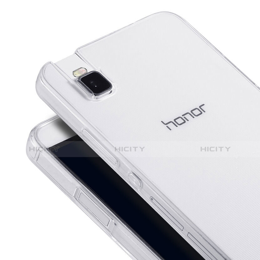 Huawei Honor 7i shot X用極薄ソフトケース シリコンケース 耐衝撃 全面保護 クリア透明 ファーウェイ クリア