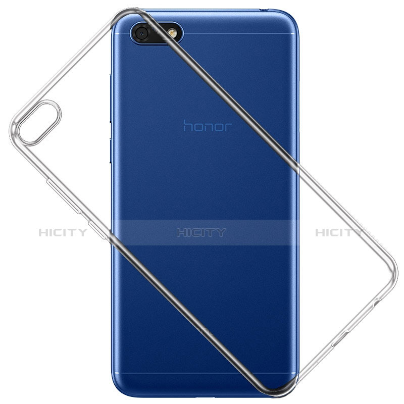 Huawei Honor 7S用極薄ソフトケース シリコンケース 耐衝撃 全面保護 クリア透明 T06 ファーウェイ クリア