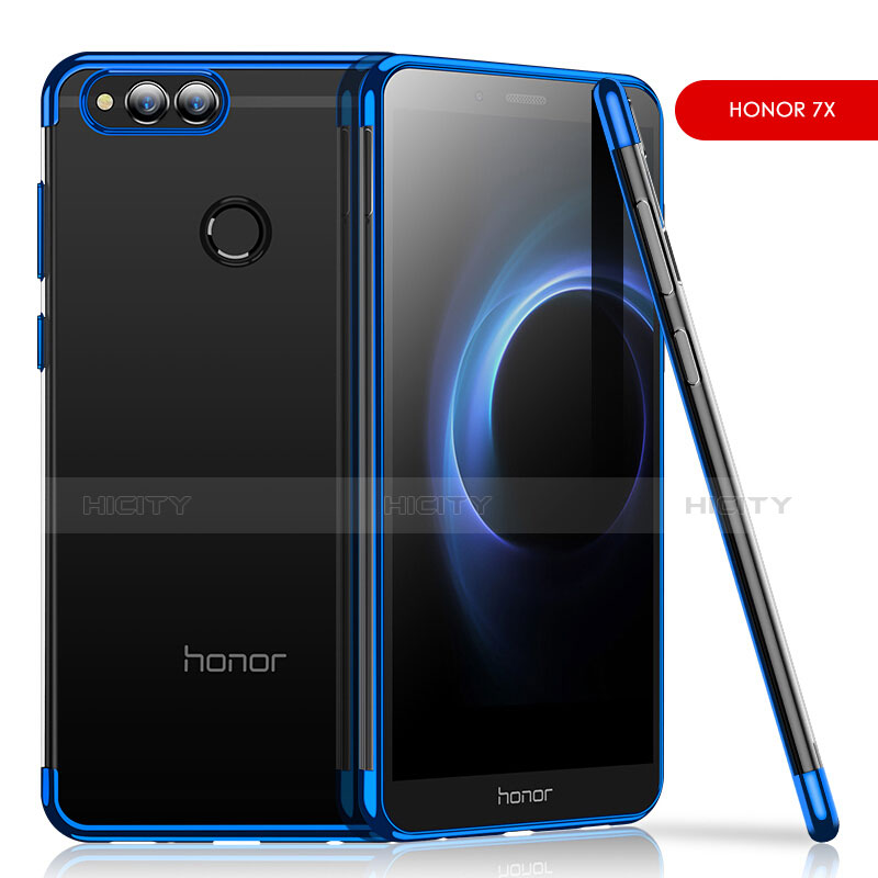 Huawei Honor 7X用極薄ソフトケース シリコンケース 耐衝撃 全面保護 クリア透明 H01 ファーウェイ 