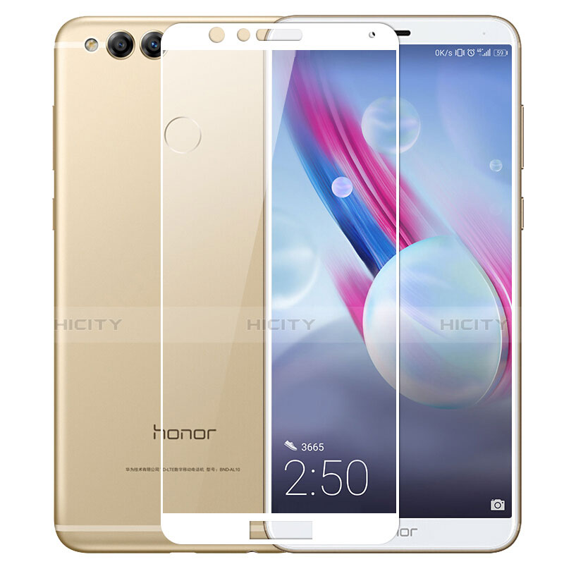 Huawei Honor 7X用強化ガラス フル液晶保護フィルム ファーウェイ ホワイト