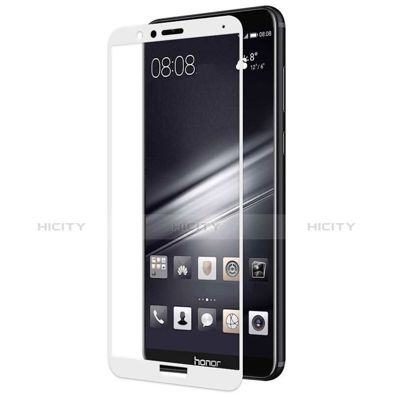 Huawei Honor 7X用強化ガラス フル液晶保護フィルム F02 ファーウェイ ホワイト