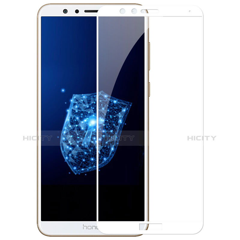 Huawei Honor 7X用強化ガラス フル液晶保護フィルム F03 ファーウェイ ホワイト