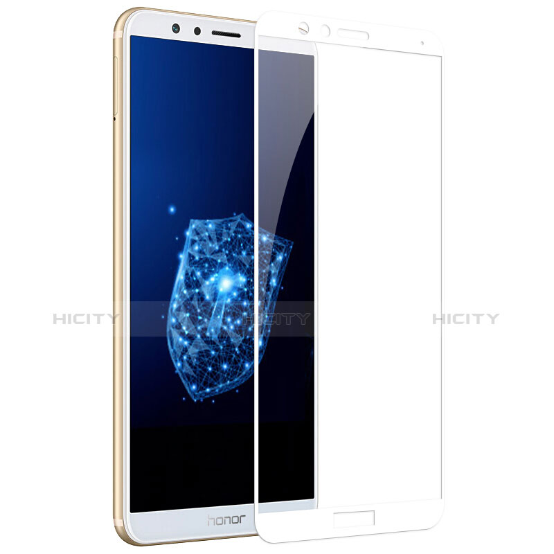 Huawei Honor 7X用強化ガラス フル液晶保護フィルム F03 ファーウェイ ホワイト