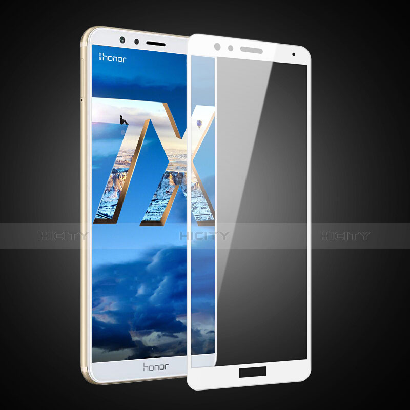 Huawei Honor 7X用強化ガラス フル液晶保護フィルム F04 ファーウェイ ホワイト